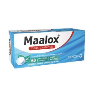 Maalox maux d'estomac 60 comprimés à croquer