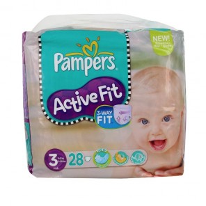 Pampers active fit de 4à 9 kg  28 couches