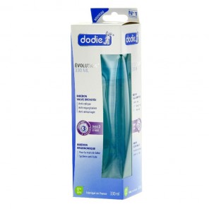 Dodie biberon evolution+ 330ml débit 3  lagoon