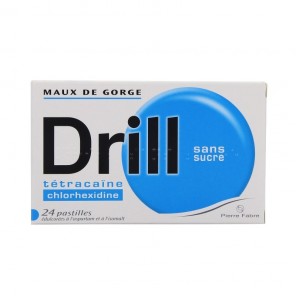 Drill 24 Pastilles sans sucre édulcorées à l'aspartam et à l'isomalt