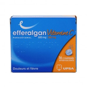 Efferalgan vitamine C 500mg/200mg 16 comprimés effervescents