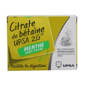 UPSA Citrate de betaine menthe sans sucre 20 gr