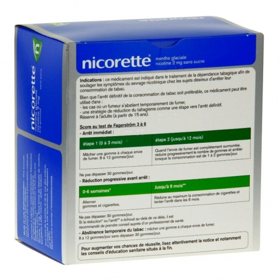 Nicorette menthe glaciale...