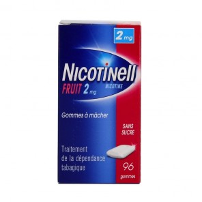 Nicotinell fruit  2mg sans sucre 96 gommes à mâcher