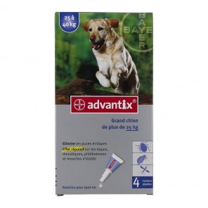 Advantix Antiparasitaire Grands Chiens de 25kg à 40kg