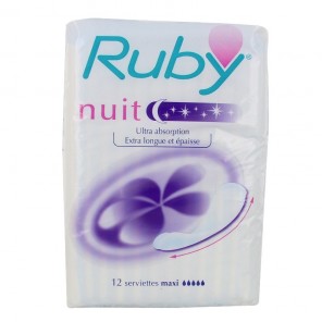 Ruby Serviettes Nuit Maxi x12