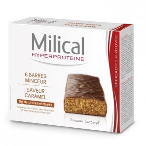 Milical hyperprotéiné caramel 6 barres