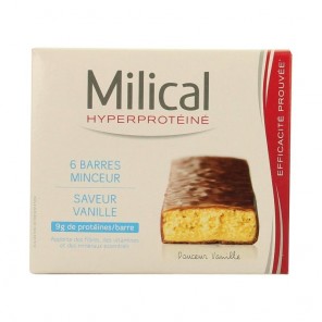 Milical hyperprotéiné vanille 6 barres