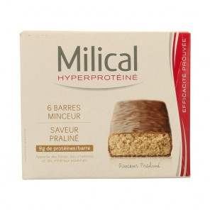 Milical hyperprotéiné praliné 6 barres