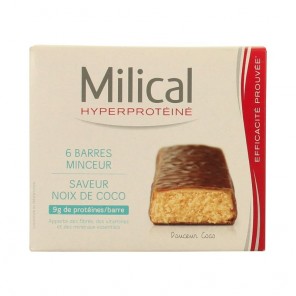 Milical hyperprotéiné coco 6 barres