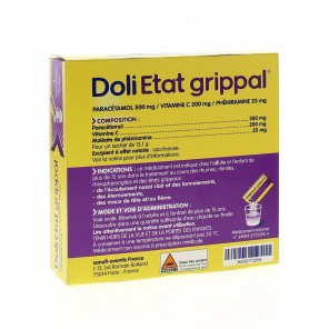 Doli Etat grippal 500mg Vitamine C 8 sachets poudre