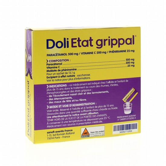 Doli Etat Grippal 500mg...