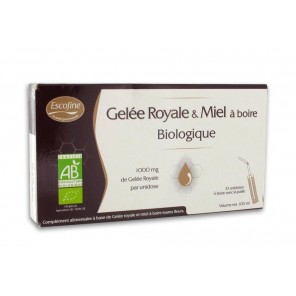 Pileje Gelée royale et miel à boire bio 10 unidoses de 10ml