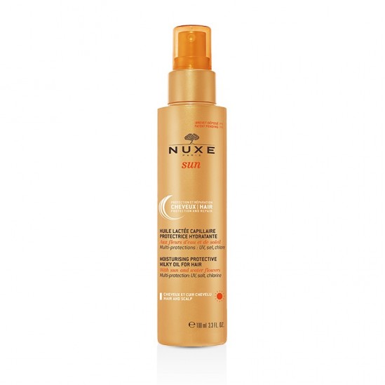 Nuxe Sun Huile Lactée Capillaire Protectrice Hydratante 100ml