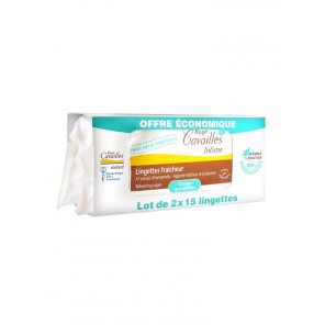 Rogé Cavaillès Intime Lingettes Fraîcheur Lot de 2x15 Lingettes