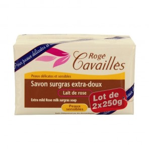 Rogé Cavaillès Savon surgras Extra doux Lait de Rose 2 x 250g