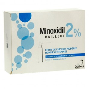 Minoxidil bailleul 2% solution pour application cutanée 3x60ml