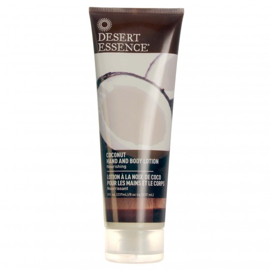 Desert Essence Lotion à la Noix de Coco pour les Mains et le Corps 237ml