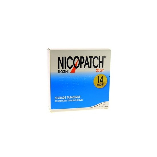 Nicopatch 14 mg/24 h dispositif transdermique 28 Patchs