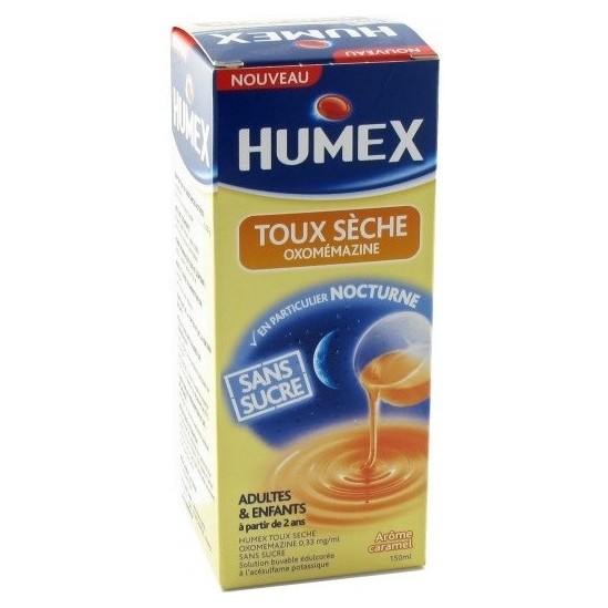 Humex toux sèche oxomemazine sans sucre 150ml