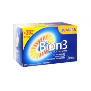 Bion 3 junior framboise 30 comprimés + 7 comprimés offerts