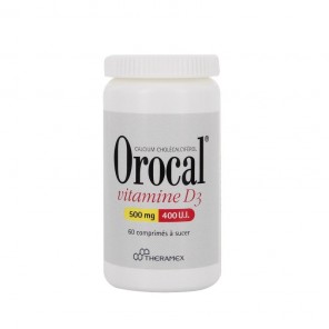 Orocal Vitamine D3 500 Mg/400 U.I., Comprimé A Sucer