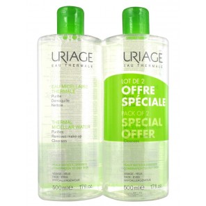 Uriage eau micellaire peaux mixtes à grasses 2 x 500 ml