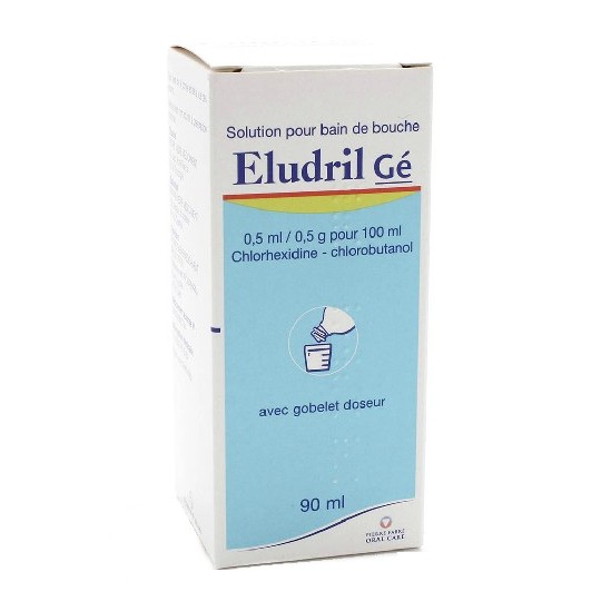 Eludril 0,5ml / 0,5g pour 100ml Solution pour Bain De Bouche 90ml