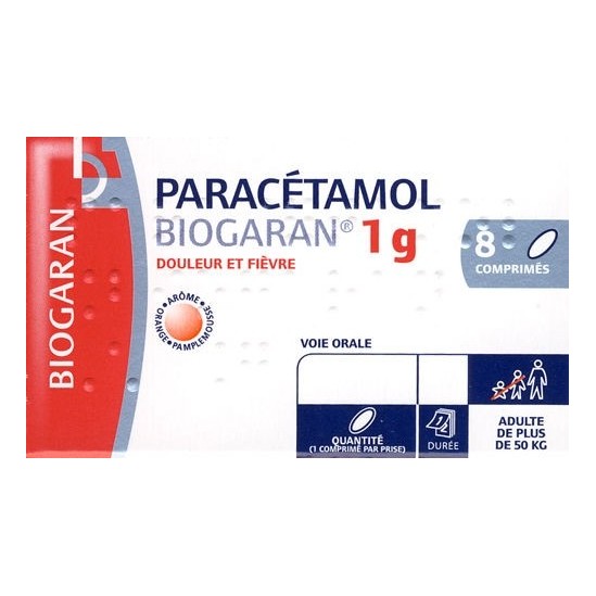 Paracetamol Biogaran 1g 8 Comprimés