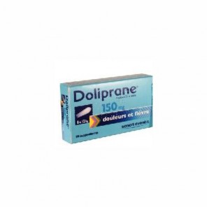 Doliprane 150mg Suppositoire enfant x10 suppositoires