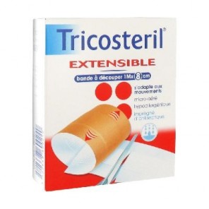 Tricosteril Extensible Bande à Découper 1 M x 8 cm