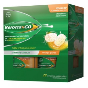 BEROCCA NGO Orange givrée 28 comprimés orodispersibles