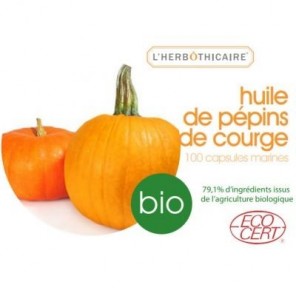 L'Herbôthicaire Huile de Pepins de Courge Bio 100 capsules