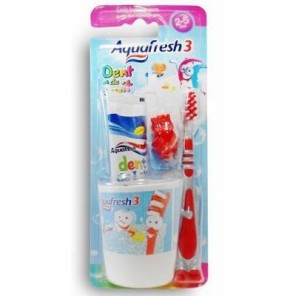 AQUAFRESH Brosse à Dents 3-5ans + Gobelet