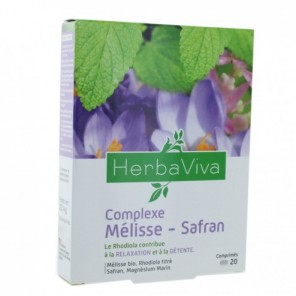 HERBA VIVA COMPLEXE MELISSE-SAFRAN 20 COMPRIMES