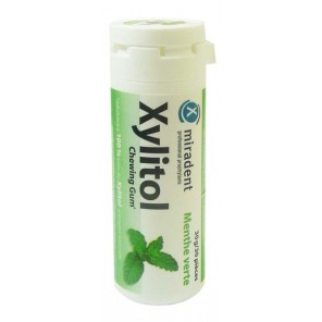 Miradent Xylitol Chewing-Gum Menthe Verte 30gr