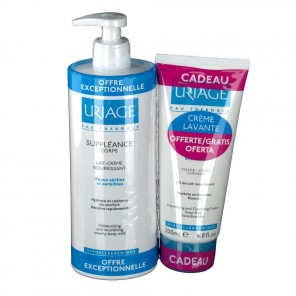 Uriage Suppléance Corps Lait-crème nourrissant 500ml + Uriage Crème lavante 200ml