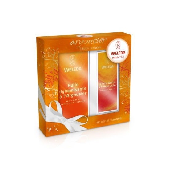 Weleda Huile Argousier Coffret + Crème mains Offerte