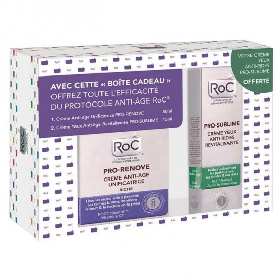 Roc Pro-Renove Coffret Crème Anti-âge riche 50 ml + Crème Yeux Offerte