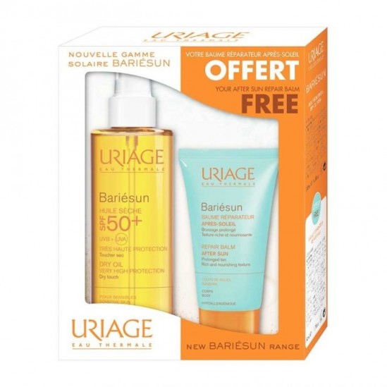 Uriage Bariesun Huile Seche Spf50+ 200ml + Baume Reparateur Après Soleil 50ml 