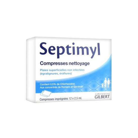 Gilbert Septimyl Compresses Nettoyage 12 Compresses