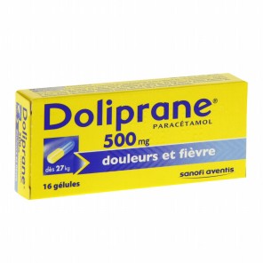 Doliprane 500mg 16 gélules 