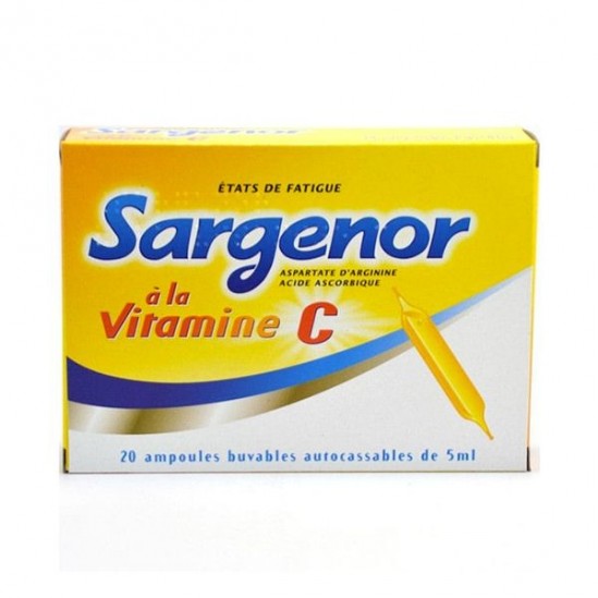 Sargenor Vitamines C 20 Comprimés Effervescent Goût Citron