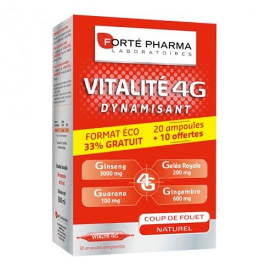 Forté Pharma Vitalité 4g Dynamisant 20 Ampoules + 10 Offertes