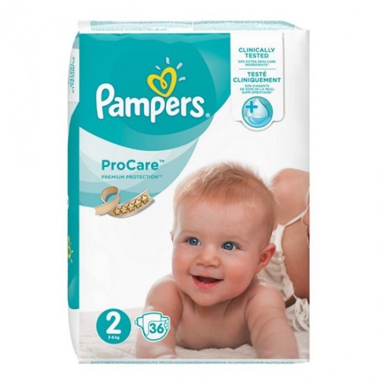 Pampers ProCare Premium Protection 36 Couches Taille 2 (3-6 kg)