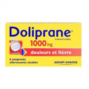 Doliprane 1000g 8 comprimés effervescent 