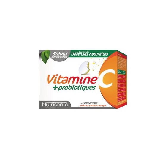 Nutrisanté vitamine C + probiotiques x 24 comprimés à croquer