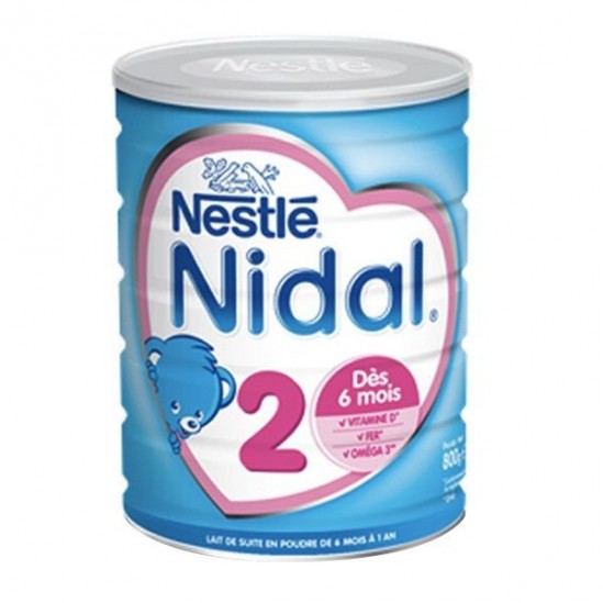 Nidal natea 2 lait en poudre dès 6 mois 800g