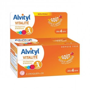 Alvityl vitalité 30 comprimés à croquer