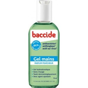 Baccide gel hydro-alccolique parfum fraicheur 75ml +33% gratuit